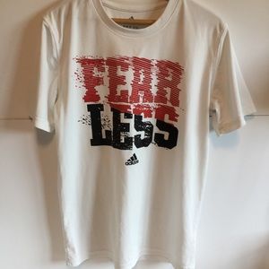 Boys ADIDAS Fearless athletic t-shirt top M 10 12